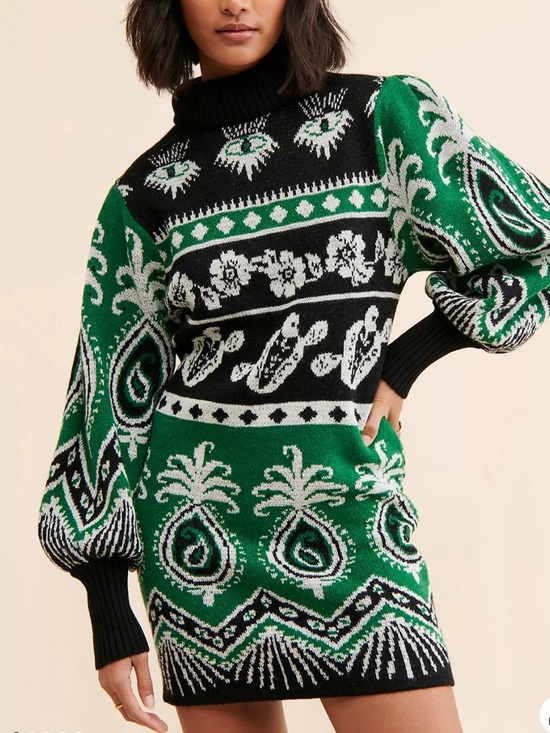 FARM Rio Mystic Scarf Sweater Dress